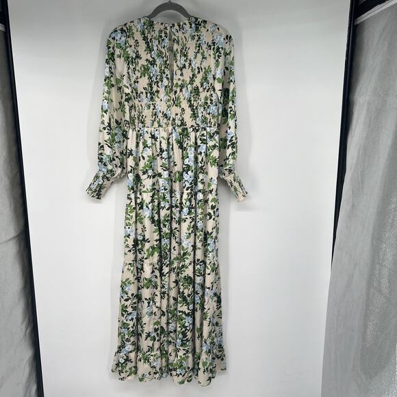 EUC Tuckernuck Floral Maxi Dress - Green and Blue - Picture 3 of 11